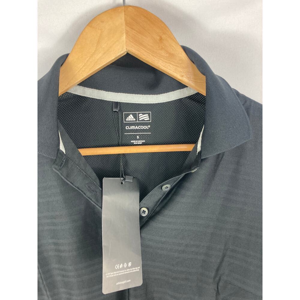 NWT Adidas Clima Cool Golf Polo Black Size Small - Picture 3 of 4